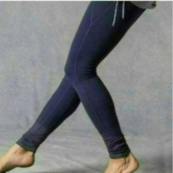 Athleta Plie Tight Women's Small Blue Mid Rise Ankle Activewear Leggings - Picture 1 of 11